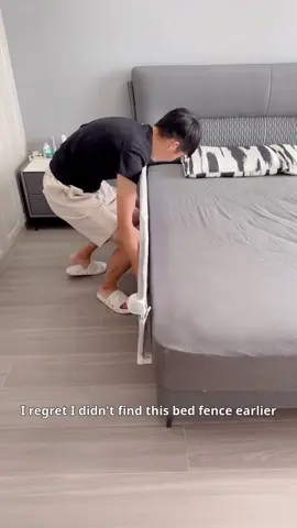 Durable foldable bed side guard fence for babies infants sleeping #babysafety #babybedding #babyprotection #babysleep 