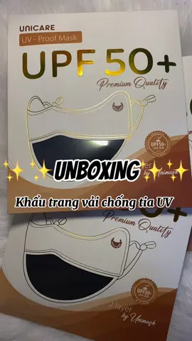 Khẩu trang chống tia UV cho hè này 🤩 #tiktok #xuhuong  #khẩutrang #unboxing 