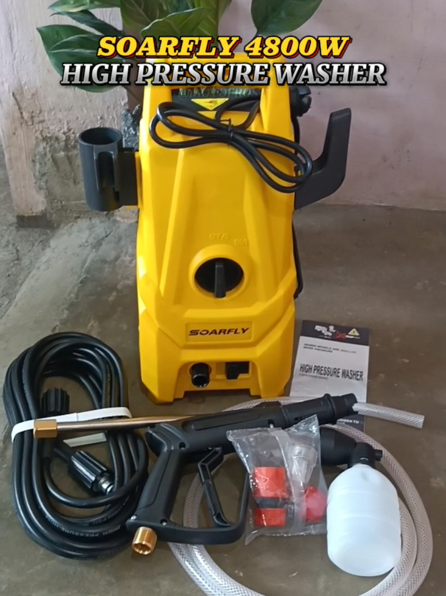 SOARFLY 4800W Upgraded High Pressure Washer, Heavy Duty with Long gun. Complete Set Perfect For Diy Carwashing. #soarfly #pressure #pressurewashing #pressurewasher #4800w #upgraded #heavyduty #durable #affordable #carwash #motorwash #detailing #deepclean #motorcycle #cars #cleaning #fyp #trending #foryou #easytouse 