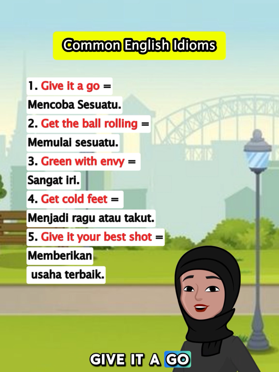 Common English Idioms #learnednewthings #LearnOnTikTok #4u #bahasainggris #english #notes #routine 