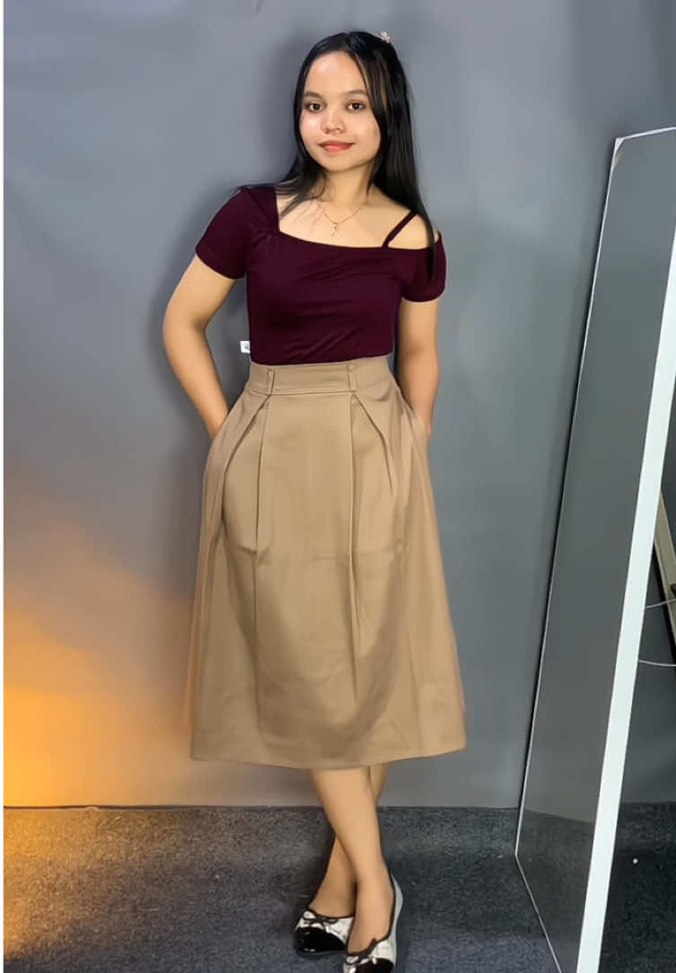 Rekomendasi rok midi flare #rok #rokmidi #rokflare 