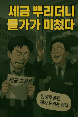 세금 뿌렸더니 물가가 미쳤다. 민생쿠폰 준다고 좋아했지?   곧 물가가 어떻게 움직일지 보자 #민생쿠폰 #세금폭탄 #물가폭등   #세금으로생색 #이재명 #경제상식   #풍자쇼츠 #쇼츠다큐 #속지마