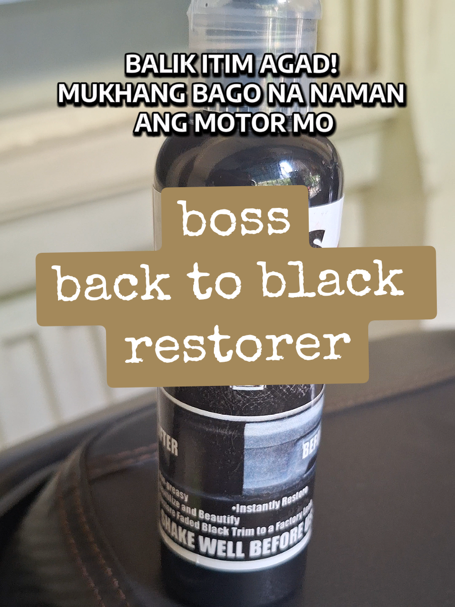 Balik itim agad, mukhang bago na naman ang motor mo!  #backtoblack #bossbacktoblack #trimrestorer #motorcycle #dashofglam #tiktokshop 