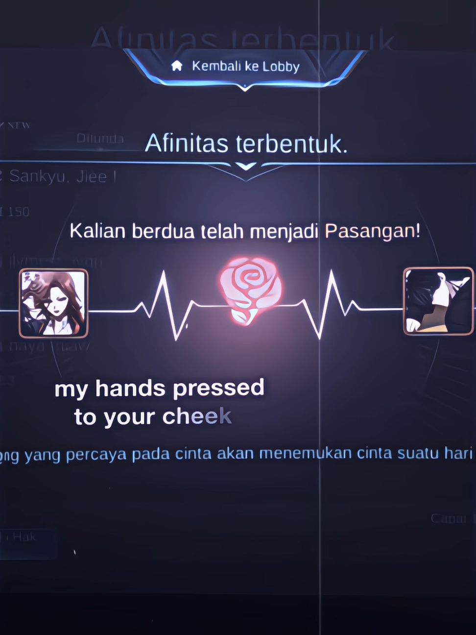 : hy sayang, hari ini tgl 15 pertama kita jadian ya? gak kerasa udah 6 bulan sama kamu, aku juga engga nyangka udah selama ini kita bertahan dari brantem dll sempet juga gak chetan/kontak 2 minggu atau brapa aku lupaa😭 tapi dari hal' itu juga aku suka bangga punya kamuu tiap brantem kita saling berubah jadi lebih baik lagi itu juga yang udah buat aku jauh lebih sayang sama kamu sayangg, yaa coba aja emng ada cwe tiap brantem lebih milih brubah jadi lebih baik lagi! gak ada kan? gmna aku gak bersyukur atau bruntung punya kamuu.  mungkin juga aku yg masih banyak kurangnya tapi aku udah brusha buat kamu semua aku lakuin buat kamu asalkan kamu ttp sama aku gak ada niatan berpalingg dan tanpa aku gtu juga kamu gak ada pikiran buat berpalingg kaya aku aja gak nyangka bisaa punya cewe sabaik dan cintanya lebih besar walaupun lebih besaran aku sih🤤  yaudah segitu aja panjangnya nanti kalo udh 1thn/ nikah🤤🤤 yg jelas makasi ya sayangg udah bertahan selama 6 bulan ini maafin aku seandainya aku kurang buat kamu seneng maupun bhagaia. love you cantiknya akuu🤍  aku bangga punya kamu skrng dan strusnya aku baklan ttp sayang tnpa brubah sedikitpun, smoga kita ke tahap yg lebih serius yaa eh udah sih aku selalu serius sama kamu yu nikah💍💞@ethéreal, kella’j  #mlbb #mobilelegends #mlbbcreatorcamp #fyp #4ethereal #CapCut 