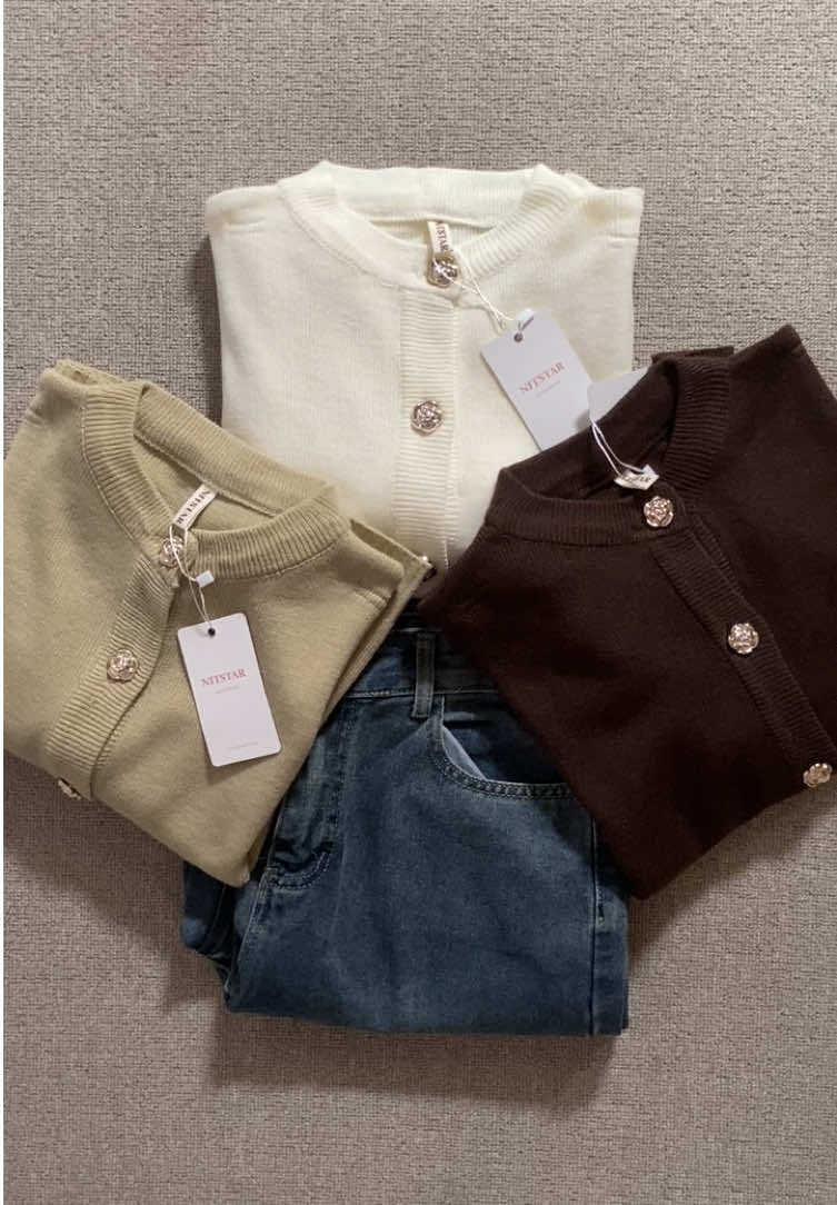 wajib punya warna warna basic gini di lemari #atasanwanita #cardigan #outfit 