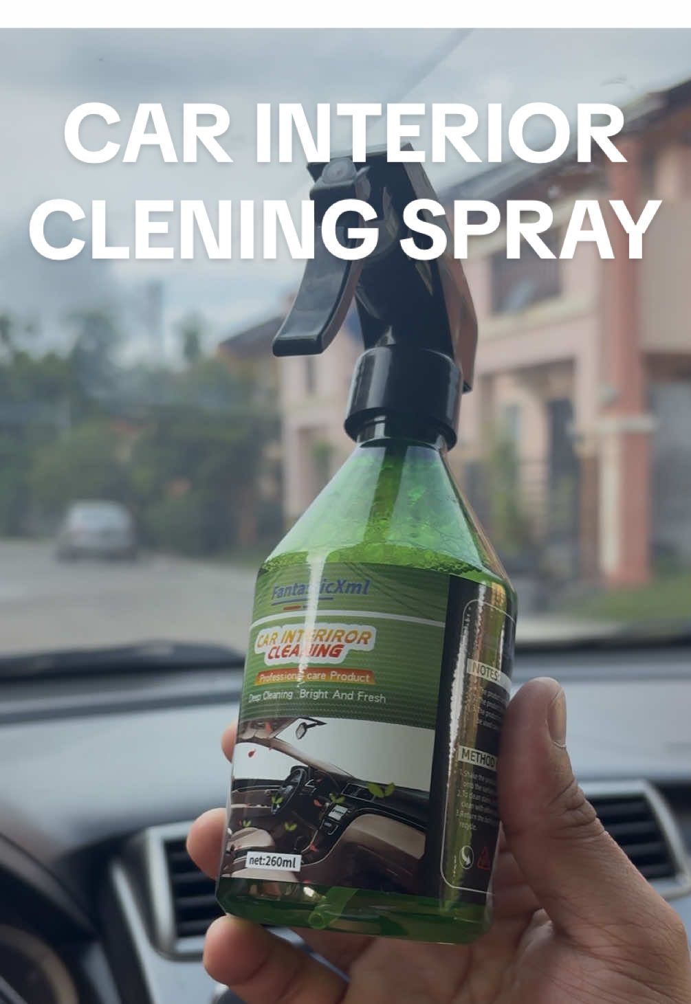 Car Interiro Cleaner. Ito yung car interior cleaning spray na napaka effective. #carinteriorcleaning #carinteriorcleaningspray #cleaningspray #carspray #stainremover #caraccessories #caressentials #carcare 