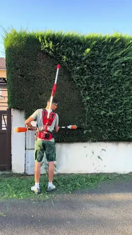 La tondeuse à gazon m’a beaucoup aidé. #garden #gardening #clean #cleaning #asmr #fyp 