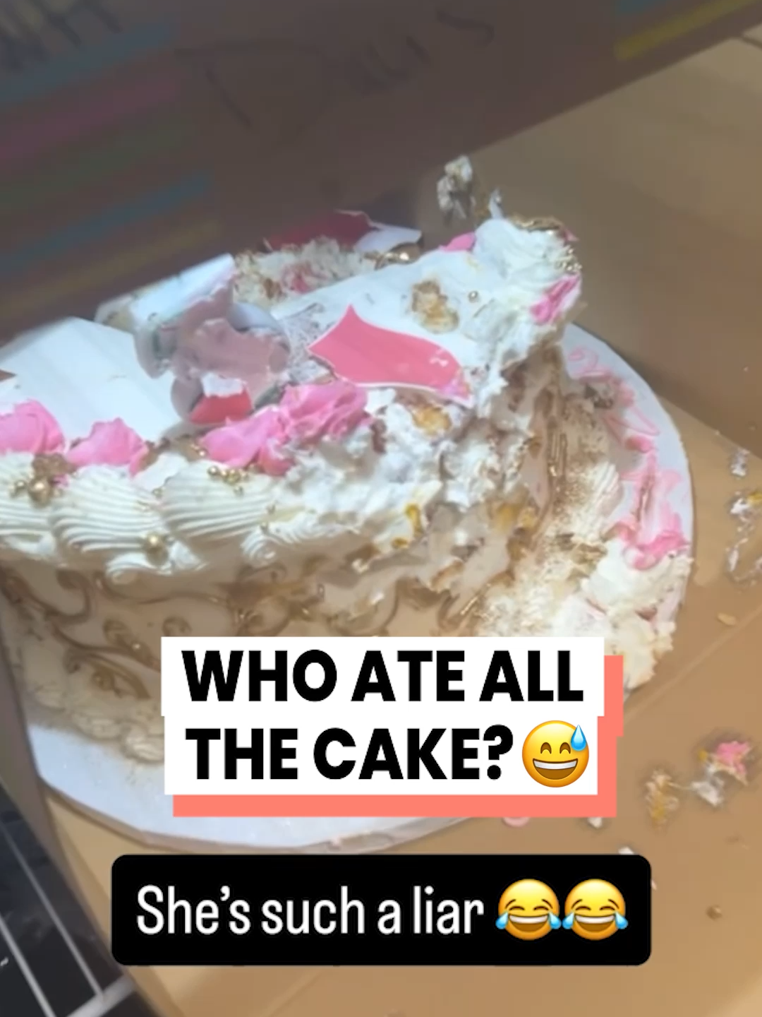 She can't prove ANYTHING 😅 @arkbykomi  #whoateallthepies #cake #ate #toddlersoftiktok #toddlermom #funnykid #liar