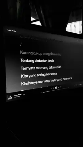 Terlalu Rindu ✨ #spotify  #song #lyrics #music #fyp 