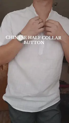 huilishi polo shirt na naka chinese collar half button  👌 #chinesecollar #poloshirt #polo #poloformen #shortsleevepolo #polooutfit #OOTD #fyp #shirt #whitepolo #whiteshirt #top  #fypage #fypviralシ 