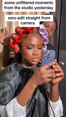 Is always fun at the studio 😍😍 Stylist @HAIRSTYLIST IN BENIN  Beauty @Just-Bella🥺❤️ #fyp #makeup #beauty #foryoupage #tiktok #makeupartist #training #makeuptutorial #viraltiktok 