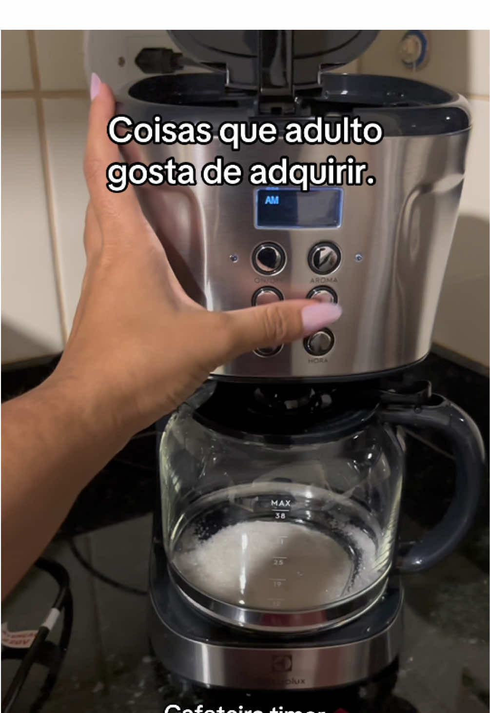 Cafeteira timer. #cafe #cafeteira #cafeteiratimer 