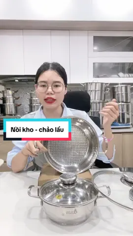 Nồi kho, chảo lẩu tích hợp cả kho xào, chiên rán và ăn lẩu được.  #noiinox #noiinoxcaocap #klins #noikhoinox #chaolau #noilauinox #hongngoc_oceanic 