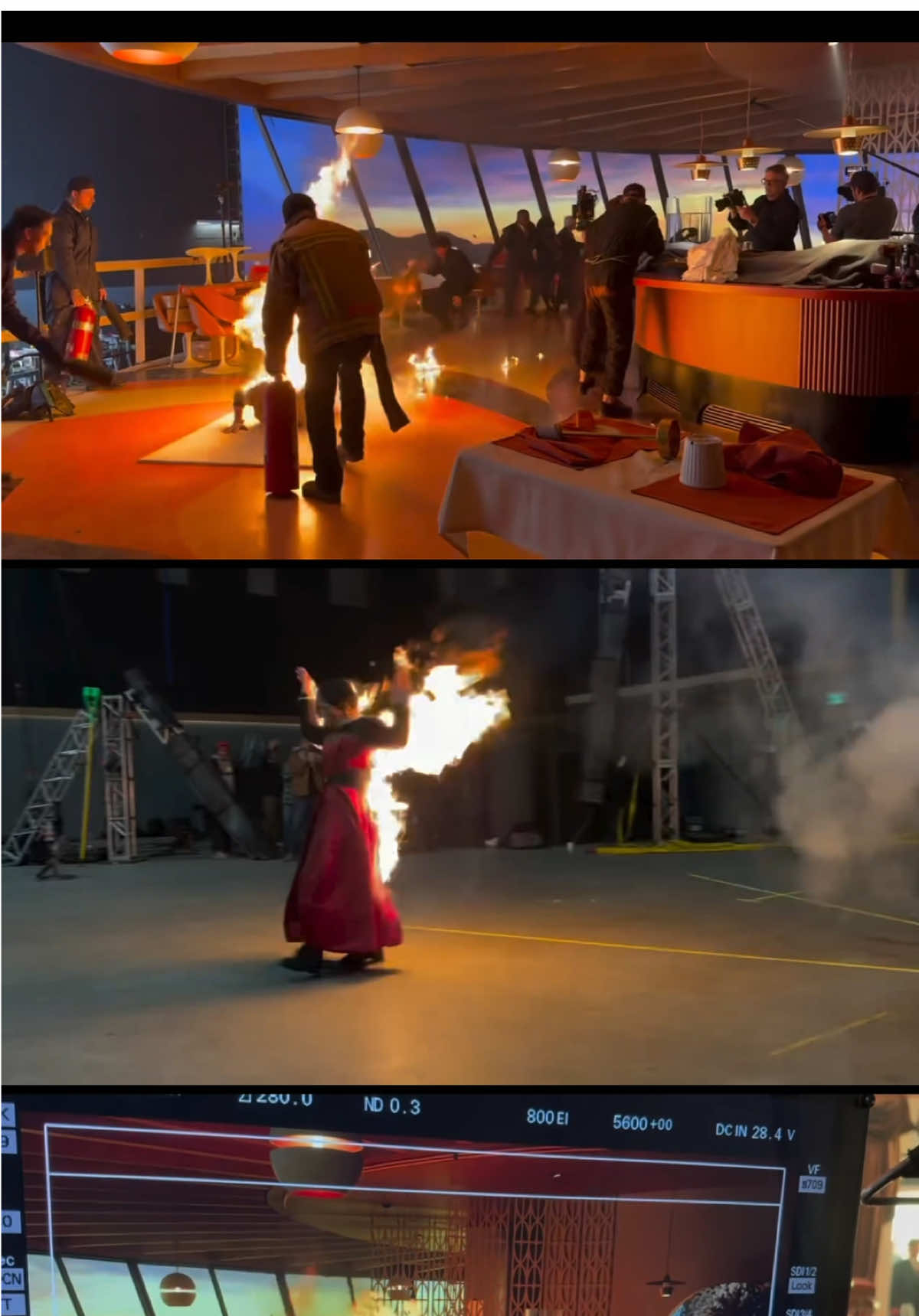 你敢信吗火人原来是实拍的 #filmmaking #movie #花絮 #电影幕后 #死神来了#finaldestination 6