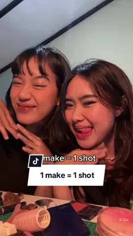 yeayy finally nyobain trend ini, seruu!!!😋✨ #trend #challenge #makeupchallege #1make1shot #JustVibeOn 