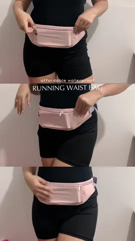 finally found an affordable running bag that fits all my stuffs! 🫶🏻 #runningbag #beltbag #waistbag #runningessentials 