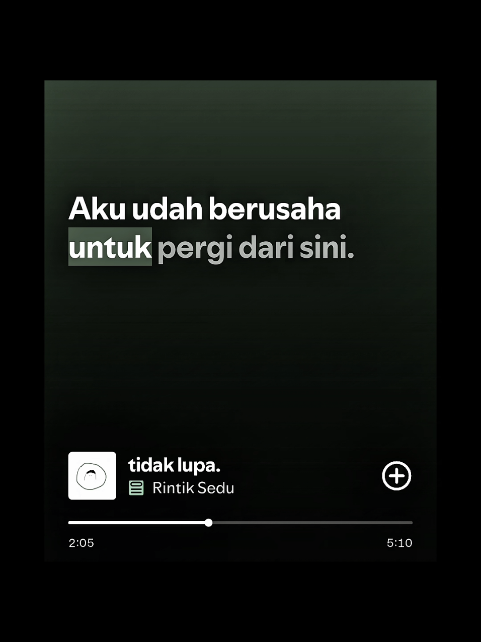 aku udah berusaha pergi dari kamu kok, tapi semakin aku berusaha semakin aku gak kemana-mana.  Source : Rintik Sedu - tidak lupa. #tsana #rintiksedu #podcast #fyp #foryou 