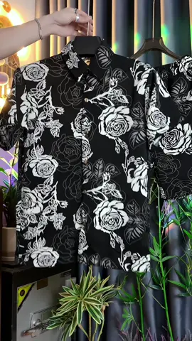 Bộ nam lụa hàn hoạ tiết hoa hồng #bodonam #boluahoatiet #reviewthoitrang #xuhuongtiktok 