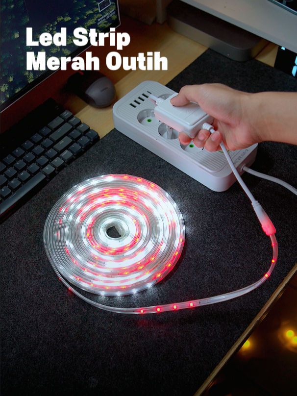 Lampu led strip merah putih untuk memeriahkan agustusan #17agustus2025  #lampumerahputih  #ledstrip  #agustusan #ledstripmerahputih #lampurunning #lampurunningmerahputih