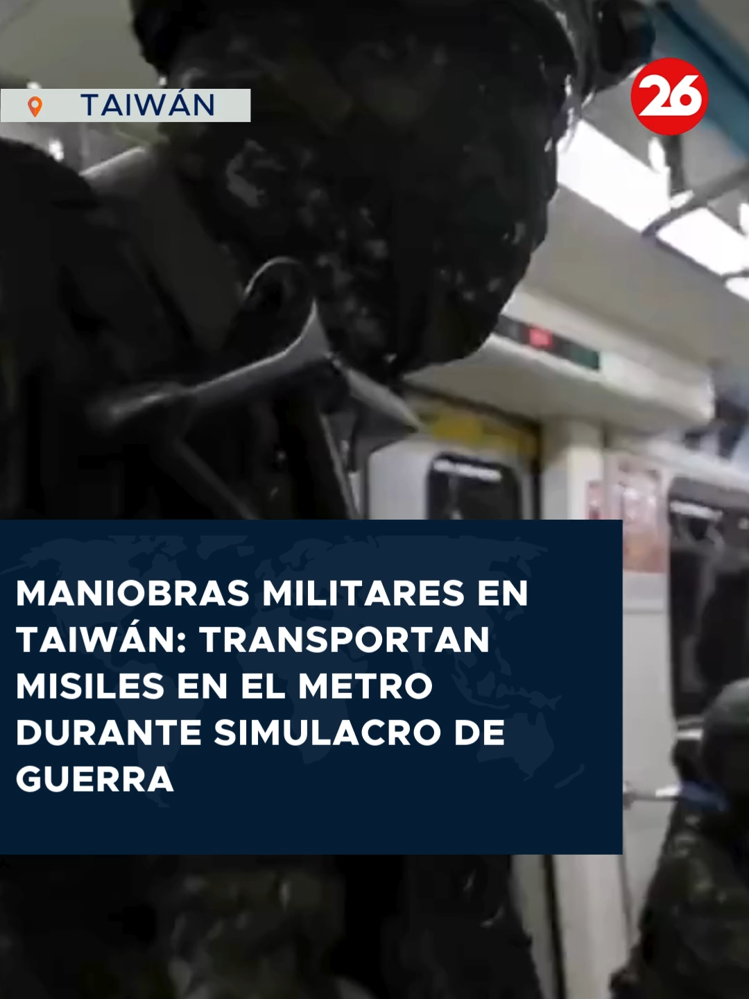 🇹🇼 TAIWÁN TRANSPORTA MISILES EN EL METRO DURANTE SIMULACRO MILITAR ➡️ En el marco de las maniobras Han Kuang, la policía militar realizó ejercicios con misiles Stinger en el subte de Taipéi para ensayar respuesta ante invasiones. 🗣️ “Simulamos refuerzos, avance y combate urbano en caso de guerra”, indicaron desde el ejército. 🚇 Las imágenes muestran tropas movilizando municiones en vagones y tomando posiciones en estaciones antes de retirarse. Créditos: Taiwan Military News Agency via Storyful #Taiwán #HanKuang #China #Ejército #Defensa #Asia #Geopolítica #Canal26
