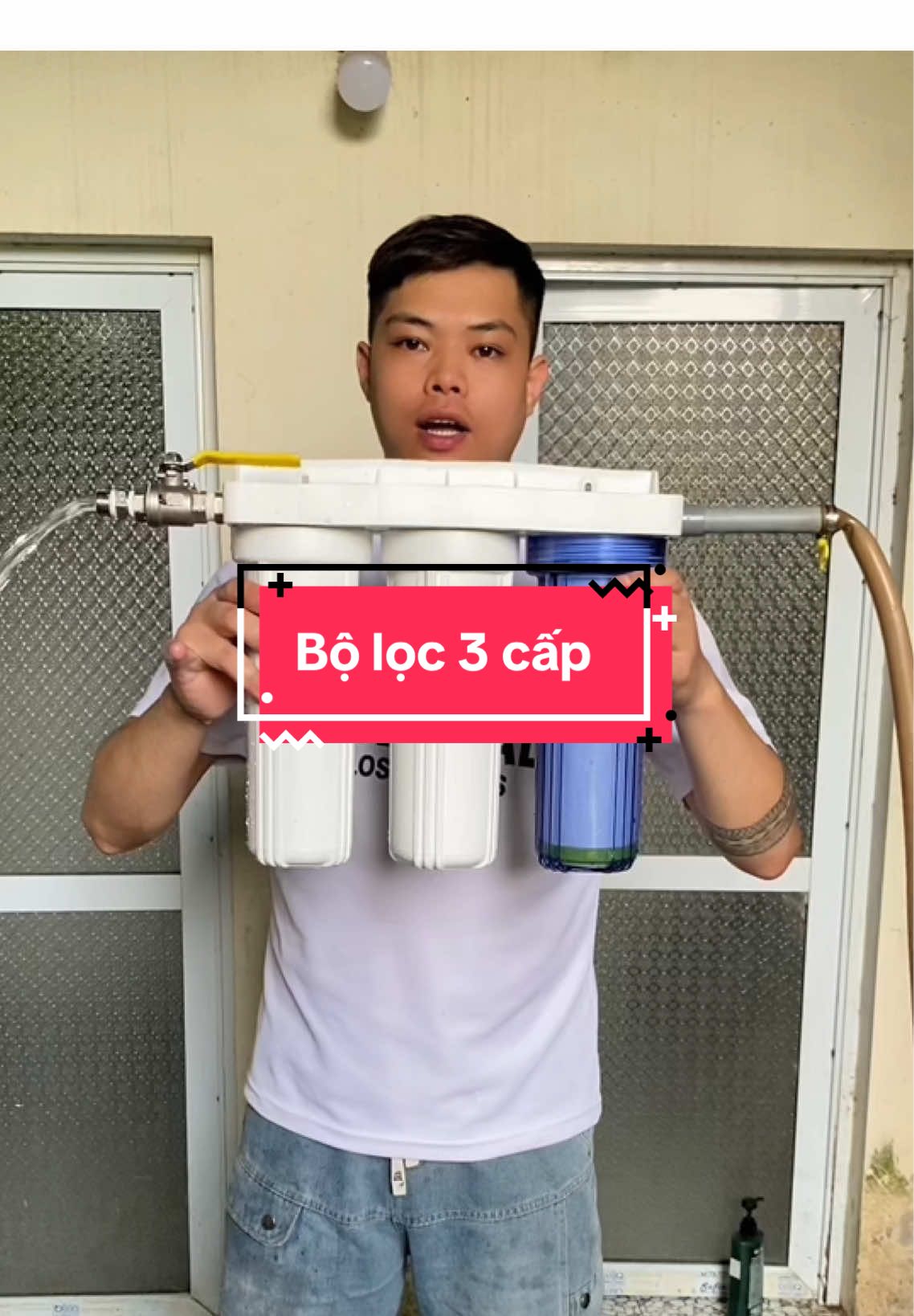 Bộ lọc nước sinh hoạt 3 cấp giúp nguồn nước sạch sẽ #bolocnuocsinhhoat #bolocnuoc3cap #xuhuong 