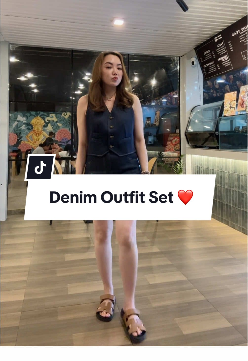 Cute fit! Sure ko magustohan nyo to! Nasa  #yellowbasket #tiktokshop #TikTokFashion #budoloftheday #outfitcheck #fitcheck #denimoutfit #womensfashion #tiktoktrending #ootdfashion #outfitoftheday #outfitideas #richtitaoutfits 