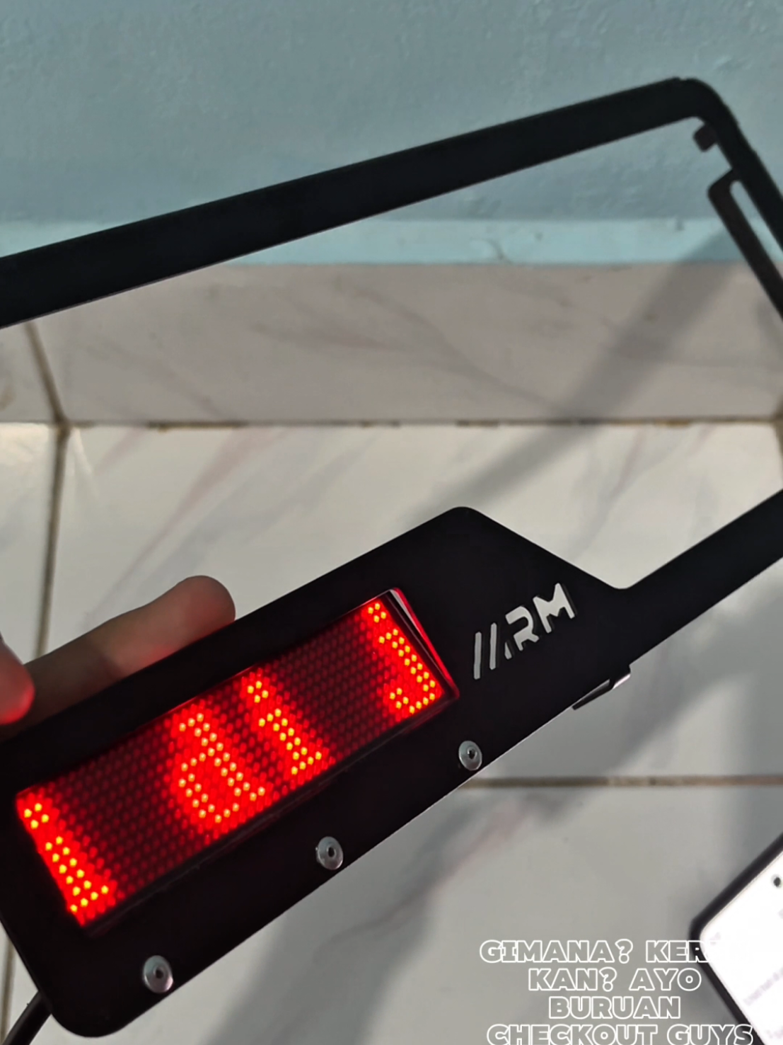 Membalas @.buyann  Untuk custom tulisan bisa pakai apk LED BADGE di plystore dan appstore ya 😇. #Running #text #runningtext #frame #frameplat #framerunning #bingkaiplatnomor #arumi #arm #rekomendasiframe 