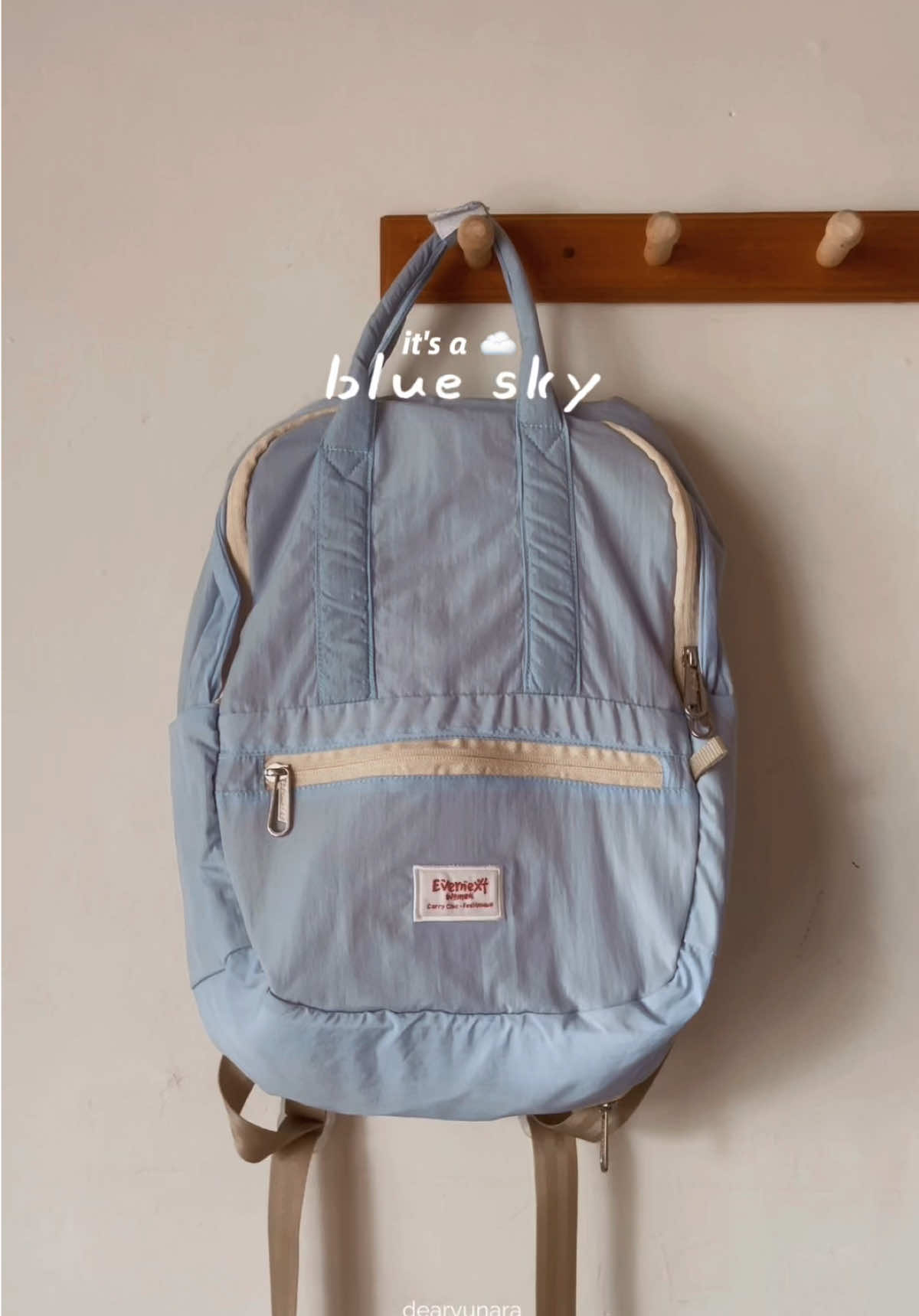 ─my favorite sky blue backpack ☁️˙✧˖° #evernext #backpack #blueaesthetic #ransel #backpackforschool 