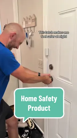 This $20 lock makes me feel 100 times safe at home holds 800 pounds of force installs in five minutes and it’s actually renter friendly! #HomeSecurity #MomHack #TikTokMimiBuy #SafetyGadget  