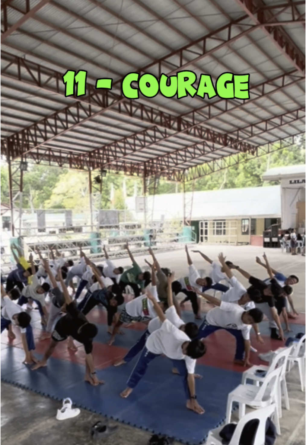 First yoga session with Class 11-Courage.  #pilates #yoga #shs #allboys 