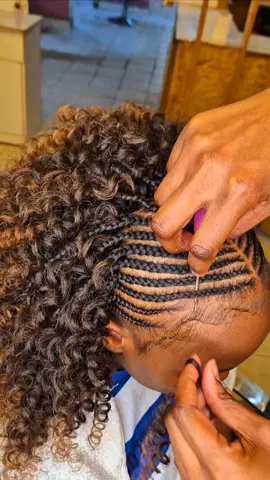 #braidysalon #curlyhairtutorial #conrowstyles #viral #crotchet 