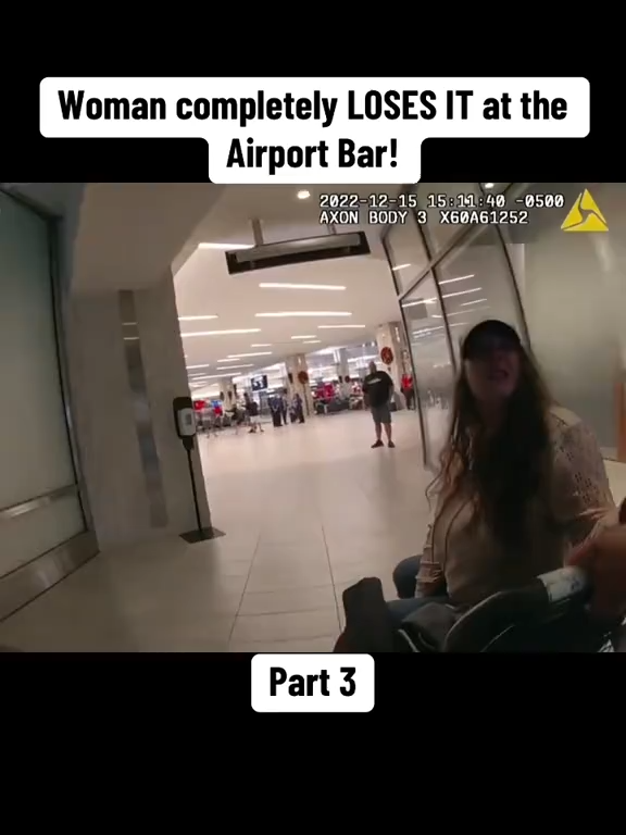 Woman completely LOSES IT at the Airport Bar! part 3 #cop #cops #caughtoncamera #police #policeofficer #policeofficersoftiktok #copsoftiktok #policeoftiktok