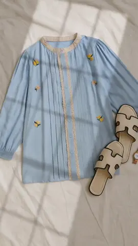 Nayla Shirt Kemeja Bordir Linen Oversize Wanita Baju Atasan Casual Cewek Dewasa#bajuwanita #atasanwanita #fashion #abcxyz 