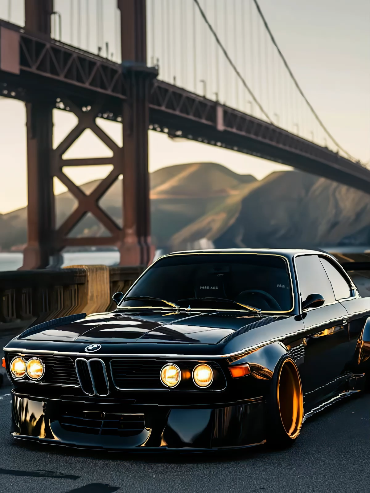 Live Wallpaper | Retro BMW #bmwcar #livewallpaper #blackcar #retrocar #bmw3series #coolcar #classiccar #carwallpaper #aivideo #wallpaper