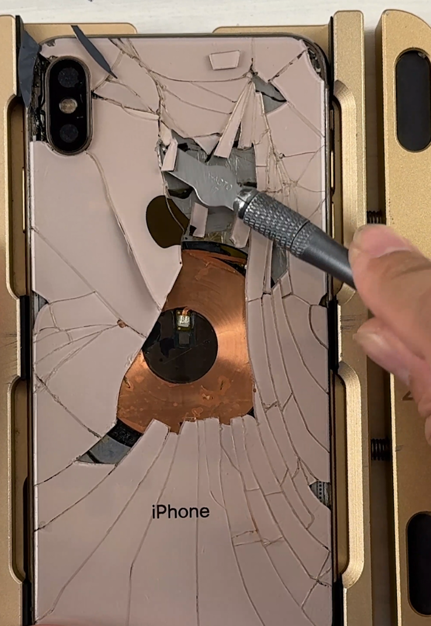 iPhone Xs Max Back Glass Replacement Easy Easy!  #iphone #backglass #replacement 