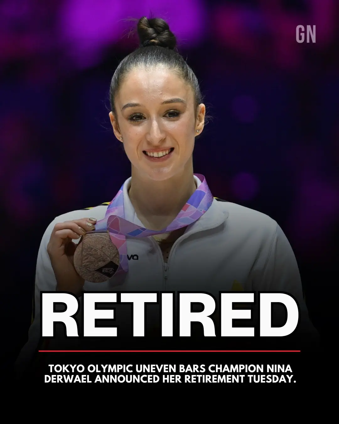 Tokyo Olympic uneven bars champion Nina Derwael (BEL) announced her retirement Tuesday, surprising gymnastics fans everywhere after winning the European bars and beam titles in May. Derwael got married over the weekend. “I achieved what I wanted and was able to achieve. I was able to prove what I was capable of,” Nina summarizes briefly. “To this day, I’ve always been thrilled to go to the gymnastics hall, simply because I love it so much and because I had a perspective. The European Championships in Leipzig was one such goal, although I hadn’t dared count on gold. As a precaution, I’d only been able to train my final routine to the fullest a few times, and I was competing purely on experience. It made me realize that I can’t do better. If I want to play a significant role at a World Championship (or the Olympics), I have to put even more and longer strain on my body, and I don’t want to take that risk any longer. In recent weeks, my mind has increasingly asked: ‘Isn’t it enough? Is it worth risking my body?’ To which I must finally conclude: it’s enough. It’s even very good.” - Nina Derwael (translated) Derwael’s career highlights include: 🥇Gold on bars at the Tokyo Olympics 🥇🥇🥉🥉Two world bars titles and two world bronze medals on the event 🥇2019 European Games beam title 🥇🥇🥇🥇🥈Four European titles (3 bars, 1 beam) and European silver on beam