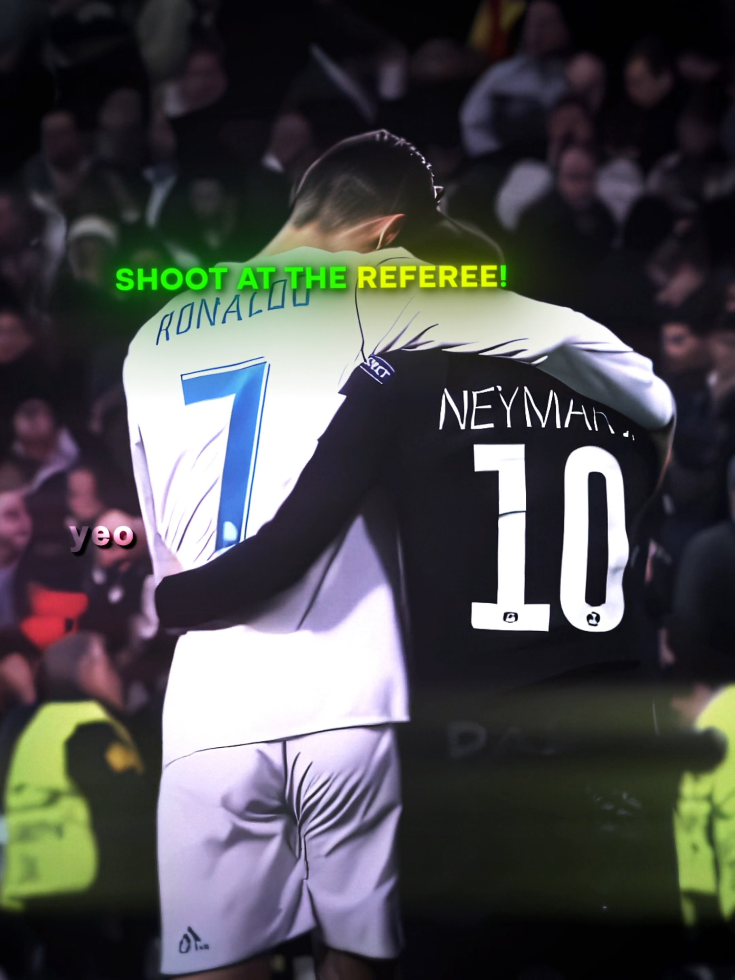 Neymar + Ronaldo vs Referee 🥶 #ronaldo #neymar #goat #referee #football #funny #moments #viral #edit