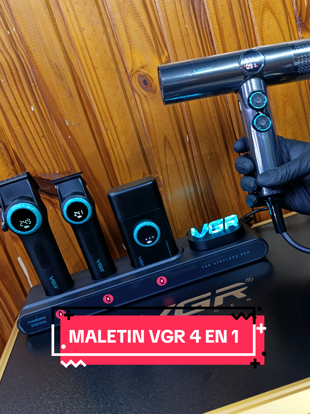 Combo 4 en 1 VGR 💣🔥 #VGR #barberia #unboxing #clippers #viral_video #barbershop #viraltiktok 