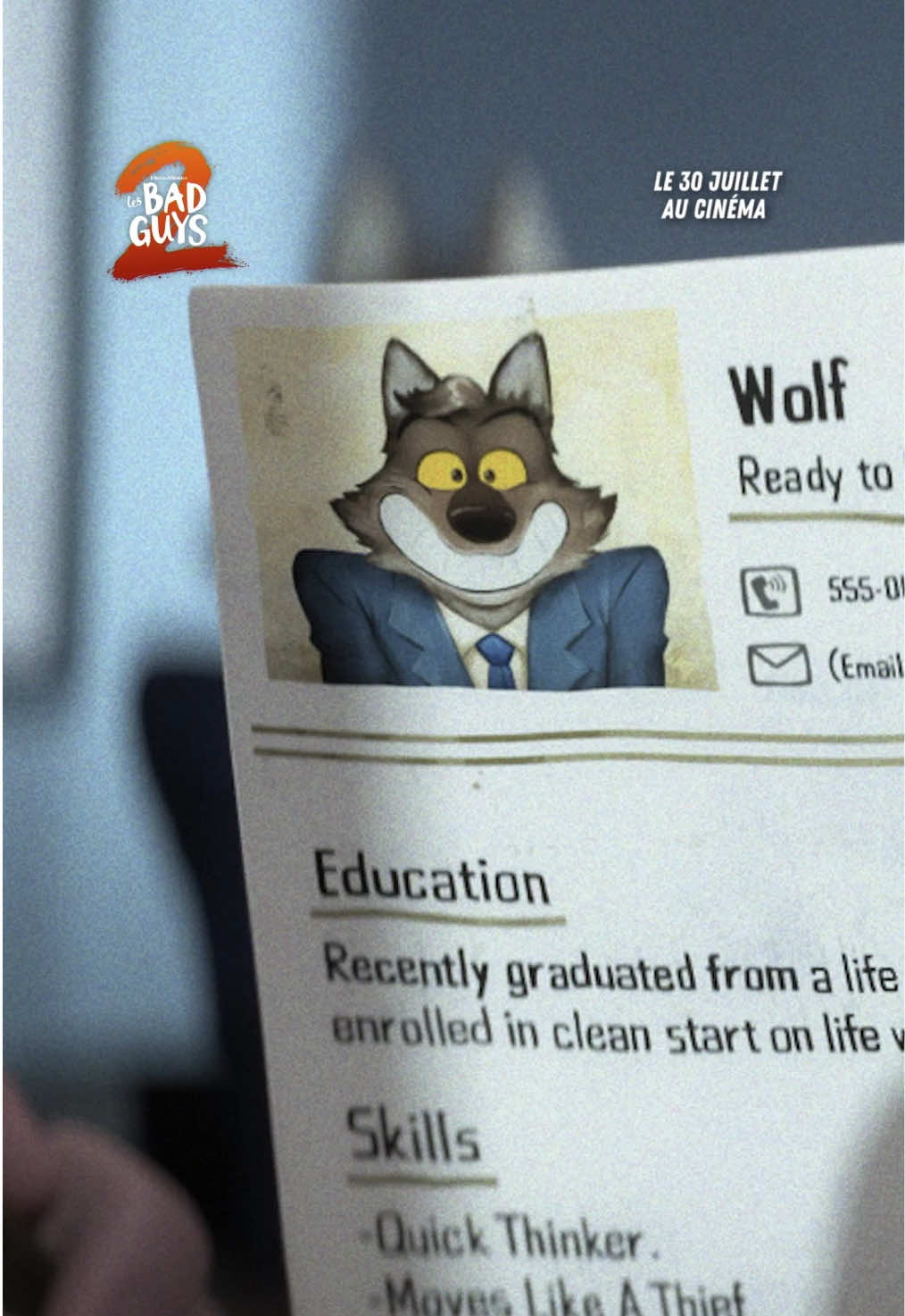Une expérience professionnelle... atypique 😭 Retrouvez M. Loup dans #LesBadGuys2, au cinéma le 30 juillet ! #FilmTok #OnRegardeQuoi 