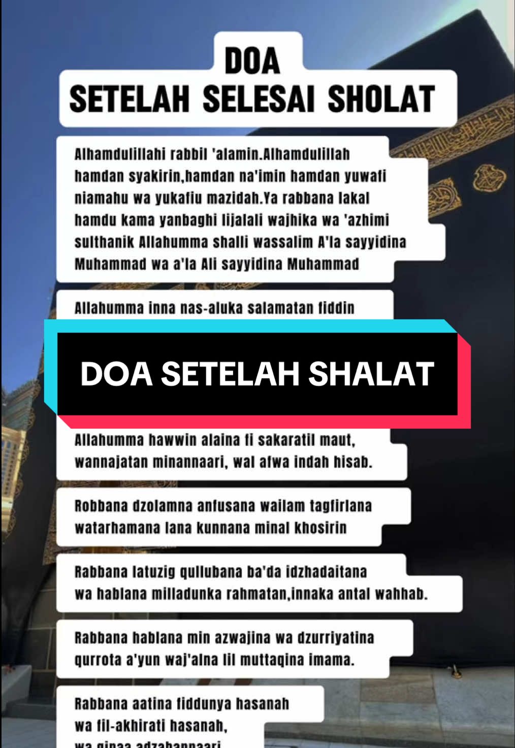 Doa setelah selesai shalat. Jangan lupa dihafalkan dan diamalkan teman-teman 😇 #doasetelahsholat #muslimdailypractice #doaharian 