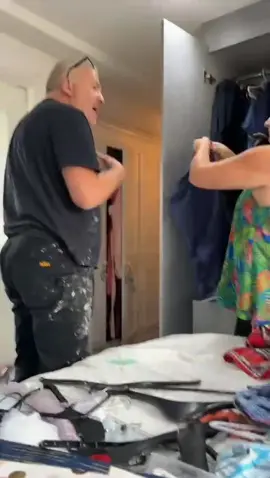 Here he goes again Dads getting all his clothes cleared out by the boss and he doesn’t want too😂😂😂 @PUSSER  #fyp #fyppppppppppppppppppppppp #funnymoments #arguingcouples #husbandandwife #funnydad 