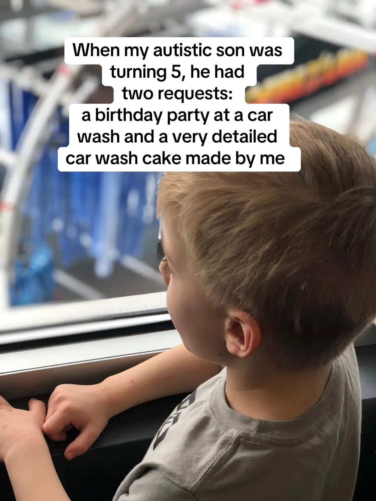 Let me tell you about the time I threw an epic car wash birthday party for my autistic son.  #specialinterests #NeurodivergentKids #autism #carwashes 