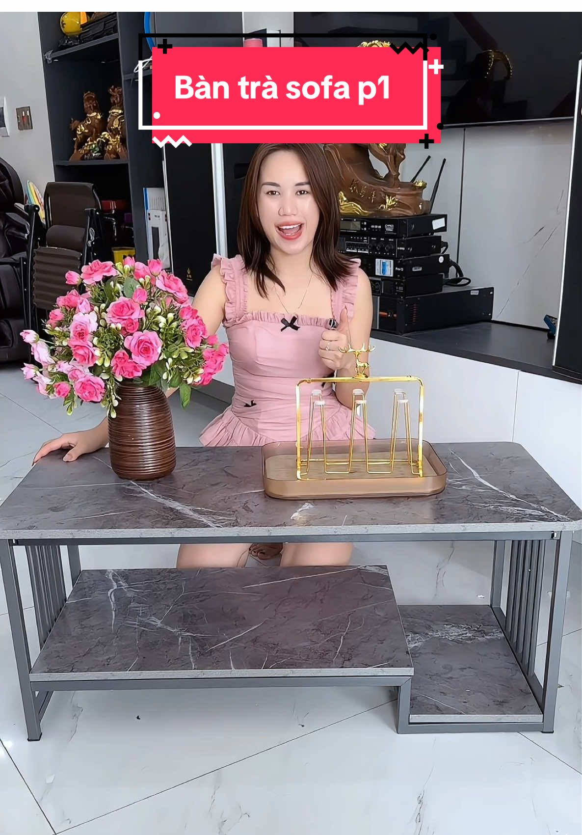 Bàn trà sofa phòng khách vân đá cẩm thạch đẹp sang #xuhuong #hangmen96 #bantrasofa #bansofa 