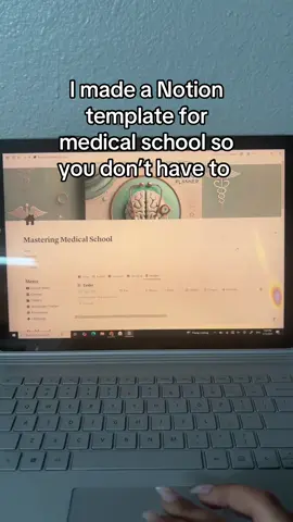 My secret to getting through medical school 🤫 excuse my dingy laptop she’s been through it.  #fyp #medstudent #medschool #organization #wellness #notiontemplate #notion 