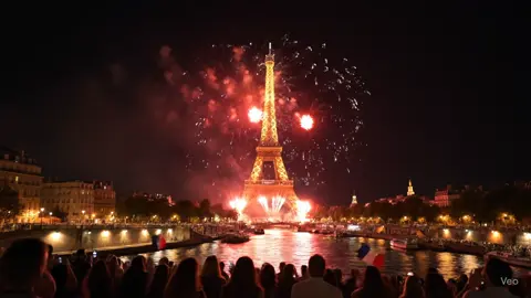✨ Paris lights up the sky for Bastille Day! 🇫🇷 Every 14th of July, France celebrates freedom and unity with spectacular fireworks over the Eiffel Tower. A magical night full of color, pride, and unforgettable memories. 💙🤍❤️ #BastilleDay #14July #FrenchNationalDay #ParisFireworks #EiffelTower #FranceCelebration #FireworksShow #NightPhotography #TravelFrance #CelebrateFreedom #ParisAtNight #CityOfLight #EpicFireworks #PhotoRealistic #veo2 