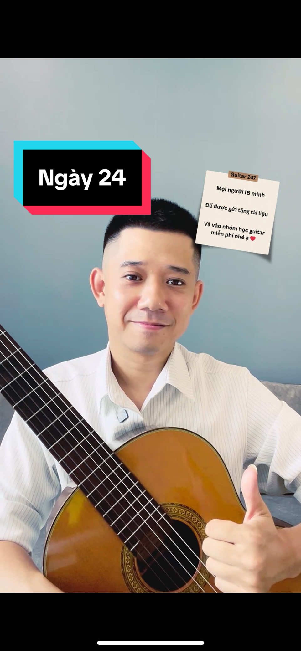 Ngày 24 #Guitar247 #họcguitaronl #Hocdanguitar #LearnOnTikTok #dcgr 