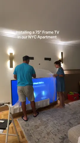 #nyc #nycmom #frametv #apartmentliving @Samsung 