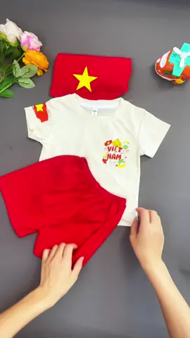Bộ quần áo cộc cho bé chào đại lễ 2/9 #anhngockids #vietnamtoiyeu #xuhuong #vietnammuonnam🇻🇳 #thoitrangtreem #aovietnam #hottrend 