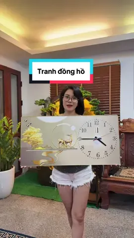 Tranh đồng hồ tráng gương treo tường #nguyetviettel #tiktokshop #donghotreotuong #tranhdongho 