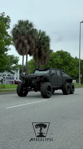 Apocalypse Hellfire with a new Grill/Bumper. Tough, Mean and Badass. It’s not just a truck, it’s a statement #trucks #liftedtrucks #6x6 #hemi 